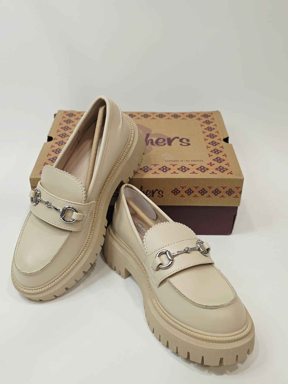 Skechers Modern Rugged Sweet Choice Off White Loafers